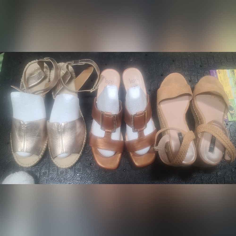 Cloud Island Gold and Tan Sandals for Casual Summer Style